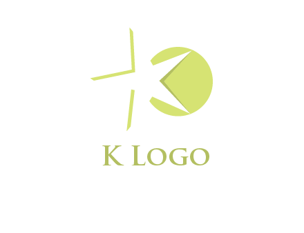 star and circle forming letter K logo