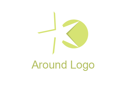 star and circle forming letter K logo