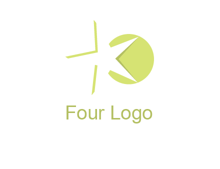 star and circle forming letter K logo
