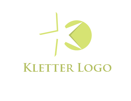 star and circle forming letter K logo