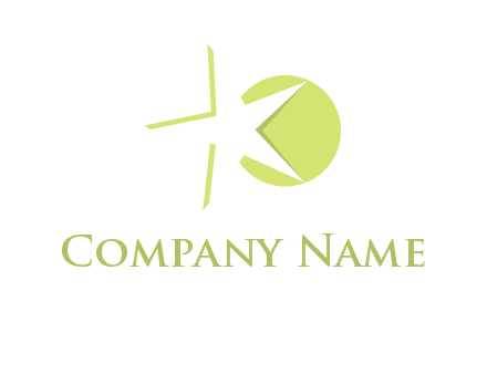 star and circle forming letter K logo