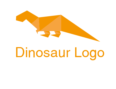 origami T-rex dinosaur logo