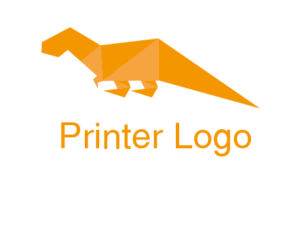 origami T-rex dinosaur logo