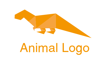 origami T-rex dinosaur logo