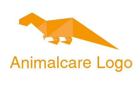 origami T-rex dinosaur logo