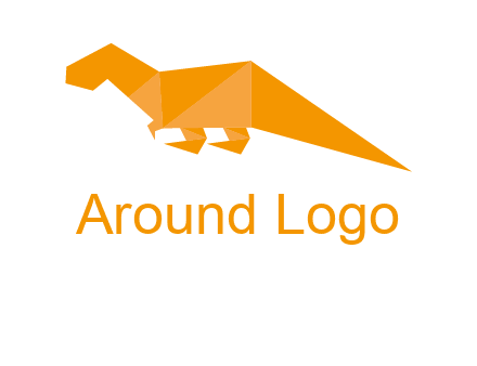 origami T-rex dinosaur logo