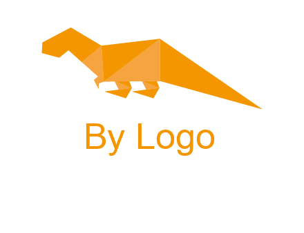 origami T-rex dinosaur logo