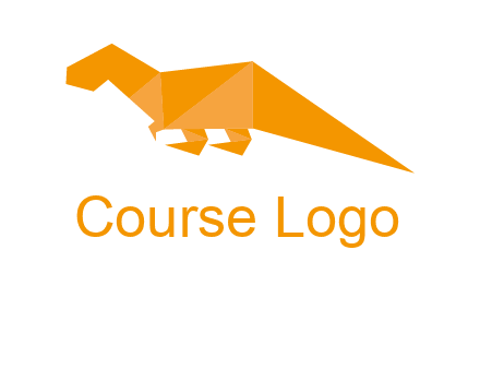 origami T-rex dinosaur logo