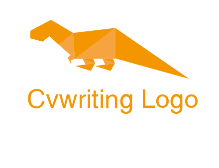 origami T-rex dinosaur logo