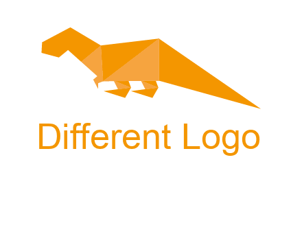 origami T-rex dinosaur logo