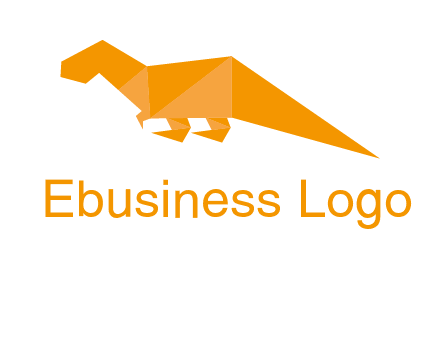 origami T-rex dinosaur logo