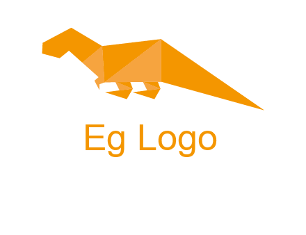 origami T-rex dinosaur logo