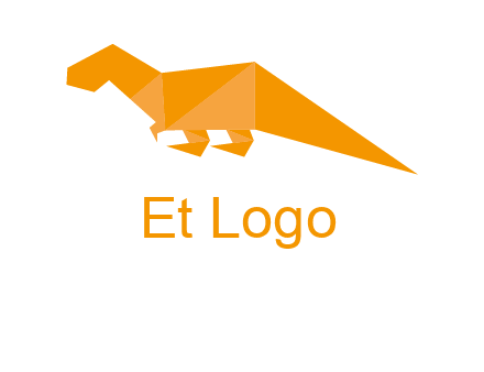 origami T-rex dinosaur logo