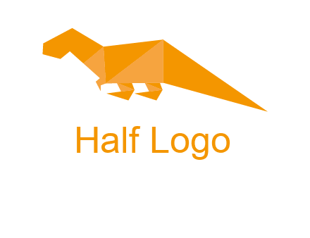 origami T-rex dinosaur logo