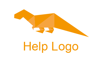 origami T-rex dinosaur logo