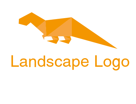 origami T-rex dinosaur logo