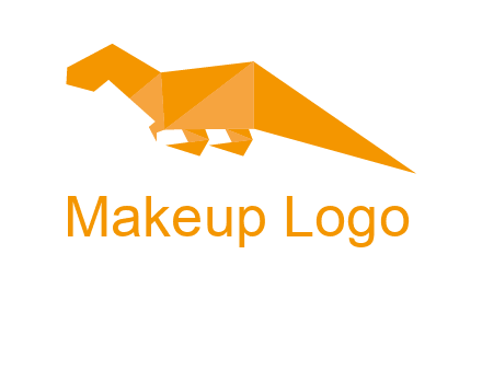 origami T-rex dinosaur logo