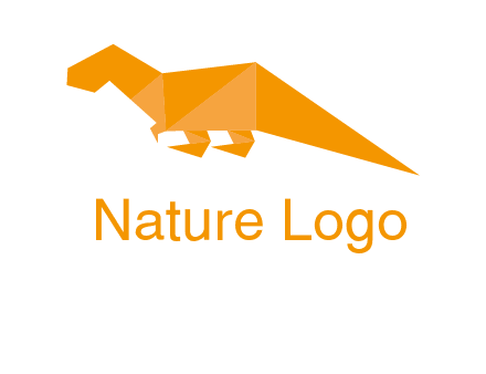 origami T-rex dinosaur logo