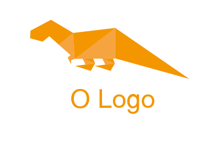 origami T-rex dinosaur logo