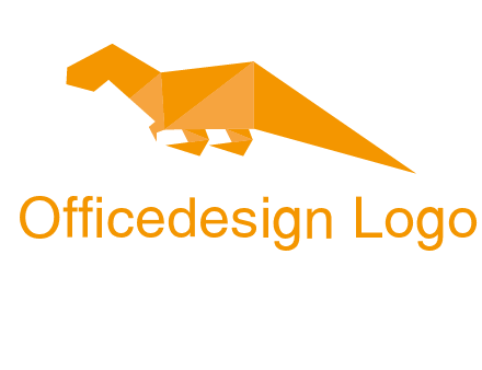 origami T-rex dinosaur logo