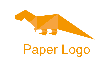 origami T-rex dinosaur logo