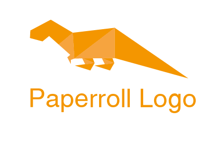 origami T-rex dinosaur logo