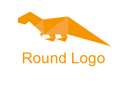 origami T-rex dinosaur logo