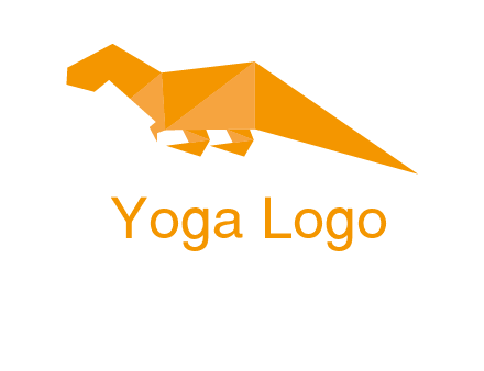 origami T-rex dinosaur logo
