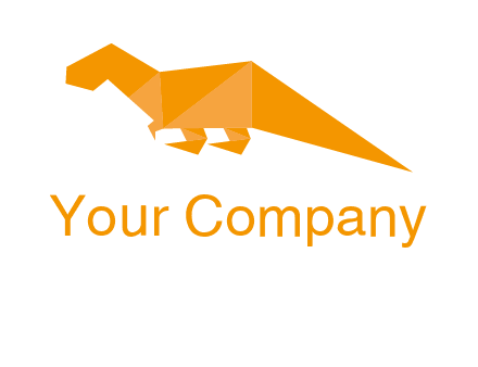 origami T-rex dinosaur logo