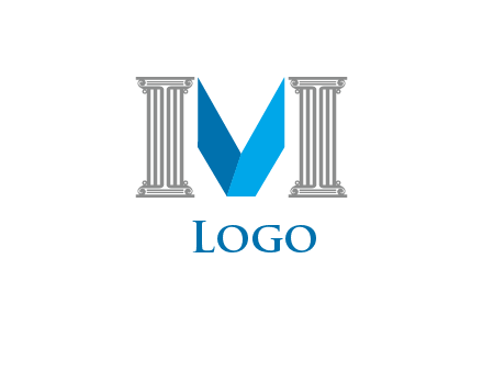 legal pillar forming letter M