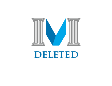 legal pillar forming letter M