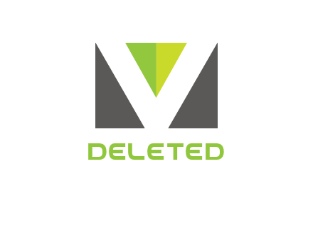 letter M and V inside rectangle logo