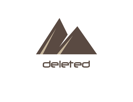 letter M made of mountains logo