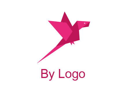 origami parrot bird logo