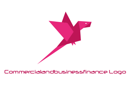 origami parrot bird logo