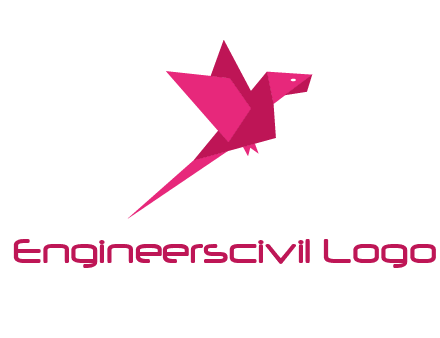 origami parrot bird logo