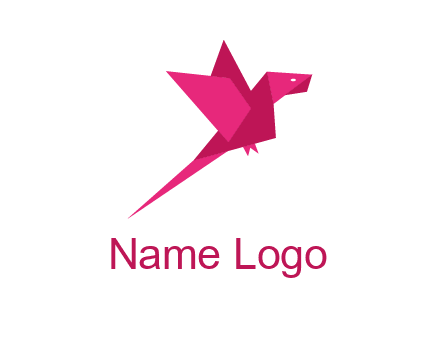 origami parrot bird logo