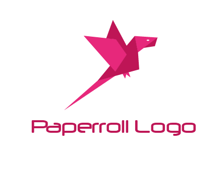 origami parrot bird logo