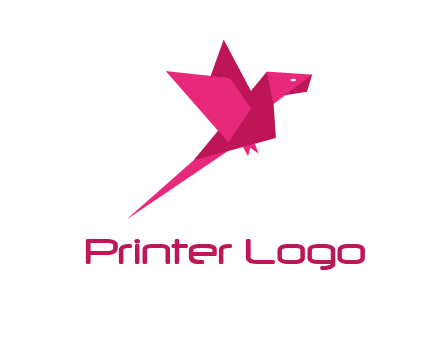 origami parrot bird logo