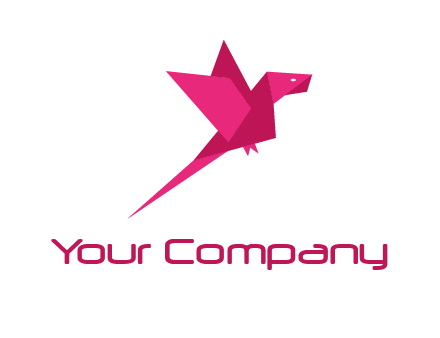 origami parrot bird logo