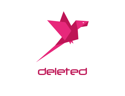 origami parrot bird logo