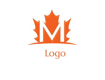 letter M inside maple leaf logo