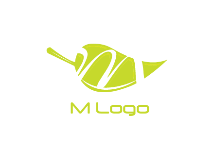 letter m inside leaf logo