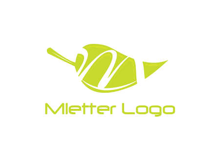 letter m inside leaf logo