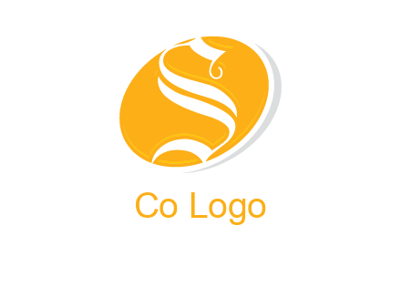 letter S inside oval shape logo