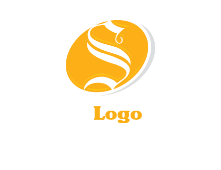 letter S inside oval shape logo