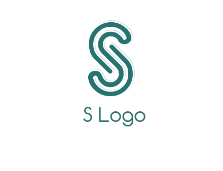 letter S made of lines logo