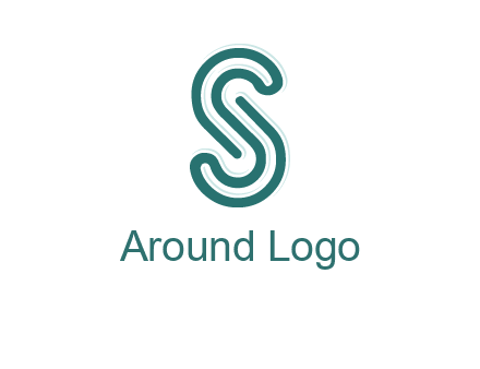letter S made of lines logo