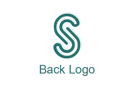 letter S made of lines logo