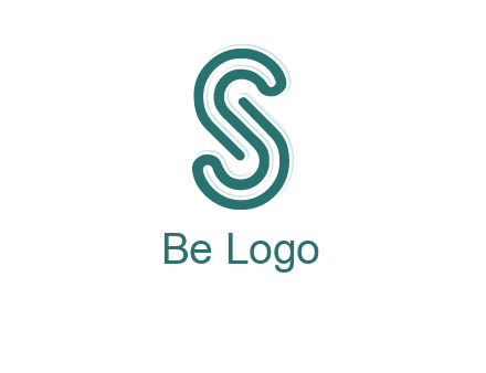 letter S made of lines logo